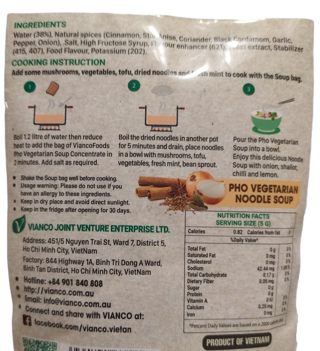 Soup Concentrate Pho Vegetarian Noodle 200ml – Savour of Asia