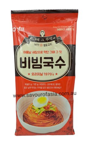 Sempio Spicy Cold Noodles, Bibim-guksu 135g 매콤하고 새콤한 맛