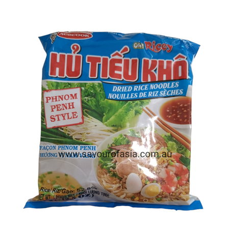 Phnom Penh Style Dried Rice Noodles 71g (Hu Tieu Kho)