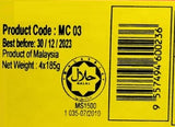 Oversea Mooncakes Pure Lotus Paste 2 Yolks 185g X4's 海外天双黄莲蓉