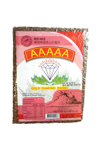 Gold Diamond Brand Red Rice 1kg AAAAA 泰国特选顶上红糙米