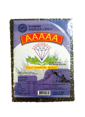 Gold Diamond Brand Riceberry 1kg AAAAA 泰国特选顶上黑糙米