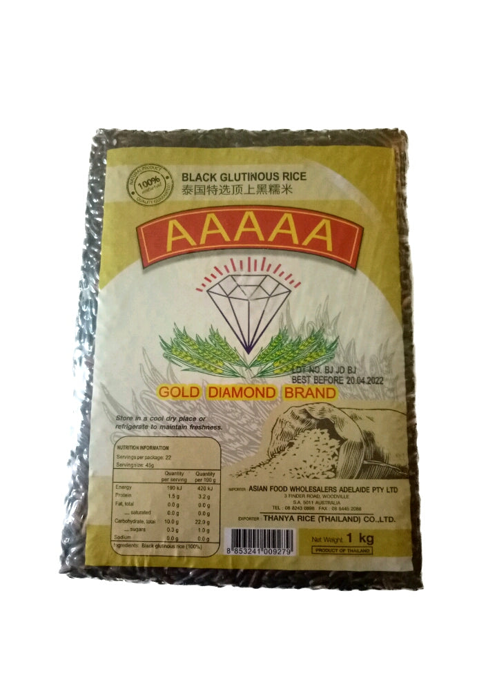 Gold Diamond Brand Black Glutinous Rice 1kg AAAAA 泰国特选顶上黑糯米 – Savour of ...