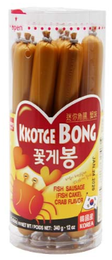 Wang Kkotge Bong Korean Fish Sausage ( Crab Flavor ) 34g x 10's