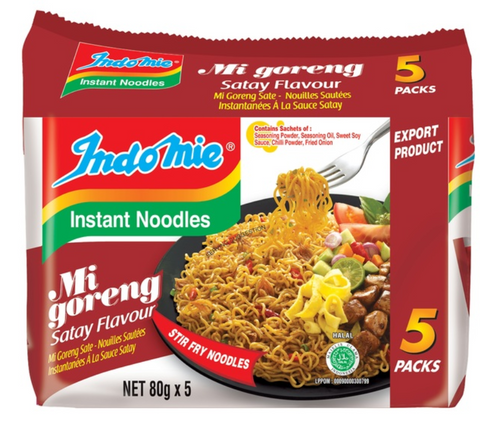 Indomie Satay Flavour Noodle 80g X5