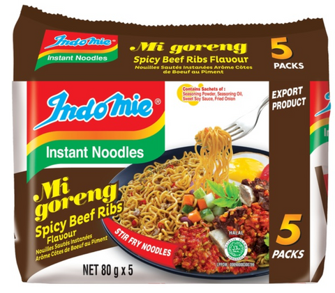 Indomie Spicy Beef Ribs Noodle 80g x5