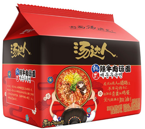 Tang Da Ren Korea Spicy Noodle 130g X5 汤达人辣牛肉汤面