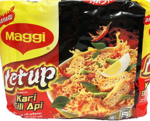 Maggi Curry Letup Cili Api Noodle ( Spicy Chilli ) 79g x 5's