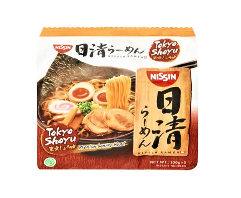 Nissin Tokyo Shoyu Japanese Ramen 106g X5