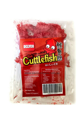 Delyco Red Shredded Cuttlefish 50g 鱿鱼丝