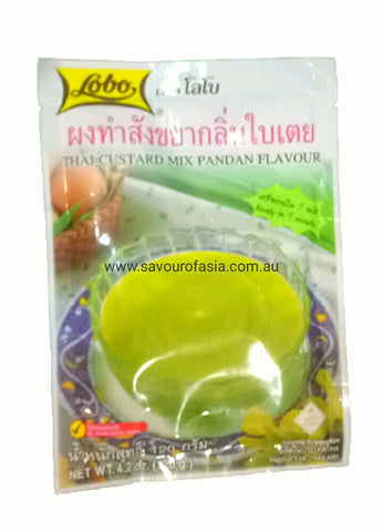 Lobo Thai Custard Mix Pandan Flavour 120g