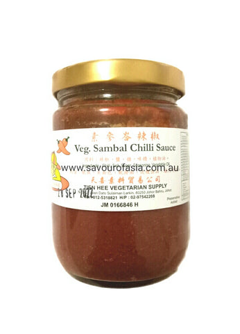 Tien Hee Vegetarian Sambal Chilli Sauce 250g 素叁峇辣椒