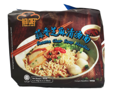 Red Chef Sesame Clear Soup Noodles 90g x 4 蒜香芝麻清汤面