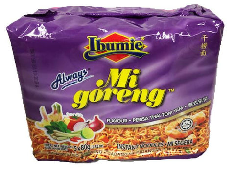 Ibumie Mi Goreng Thai Tom Yam 80g x 5's  泰式东炎干捞面