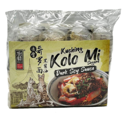 Kuching Instant Kolo Mee Dark Soy Sauce 440g (Kuching Kolo Mi Segera) 古晋哥罗面黑酱油