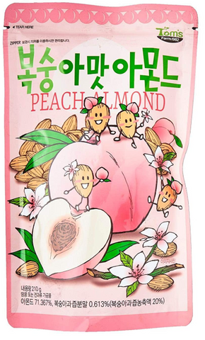 Korean Seasoned Almonds (Peach ) 210g
