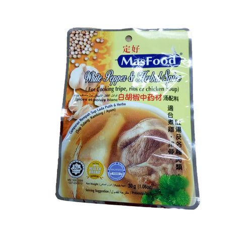 MasFood White Pepper and Herbal Spice 30g