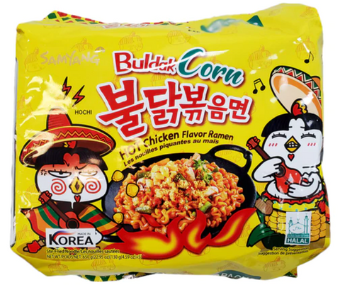 Samyang Buldak Corn Hot Chicken Ramen 140g X5